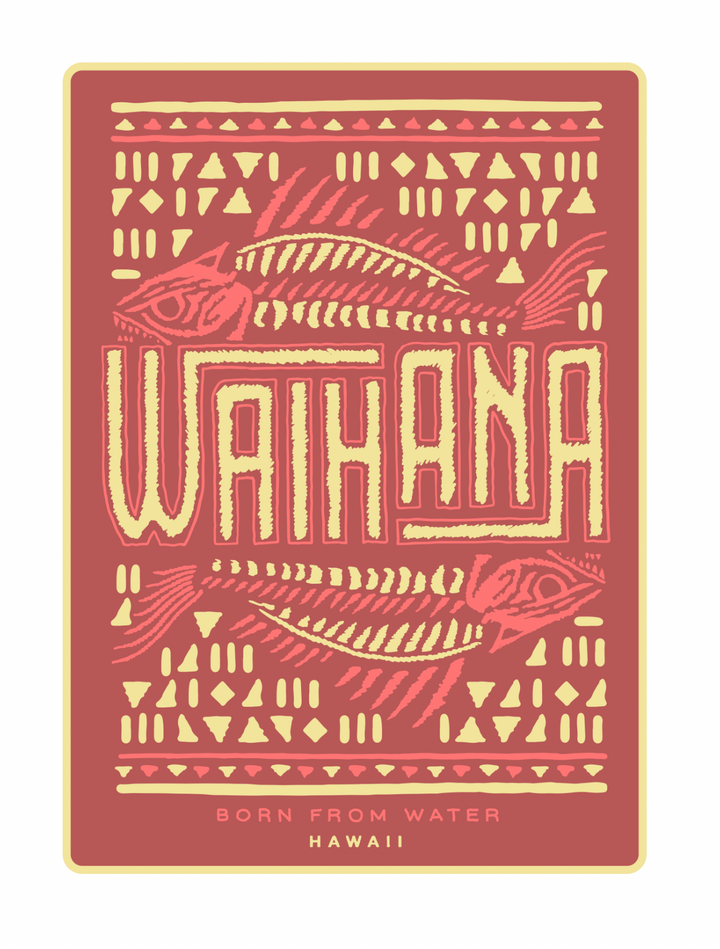 Waihana Fishbone Sticker