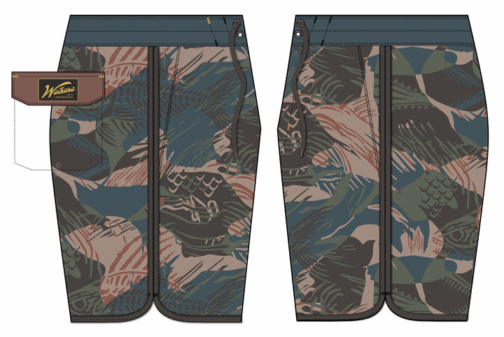 Hawaiian Brushstroke Cruiser Shorts