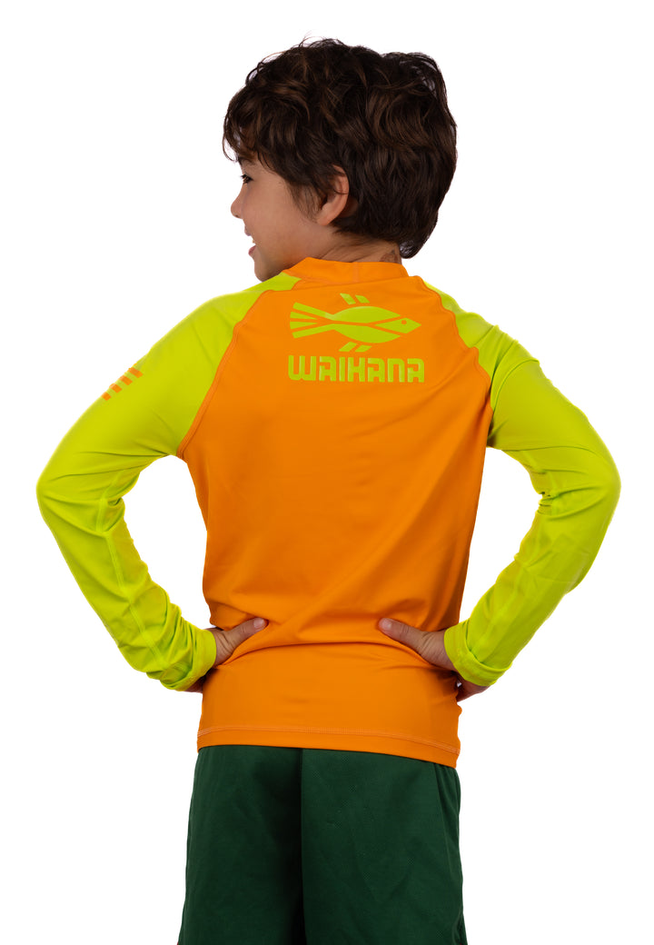 Children's Orange Long Sleeve Rashguard