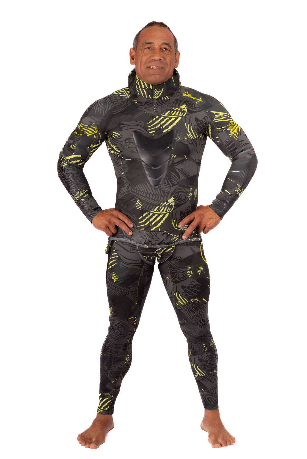 Men’s Lime Fishbone Spearfishing 3.5mm Wetsuit